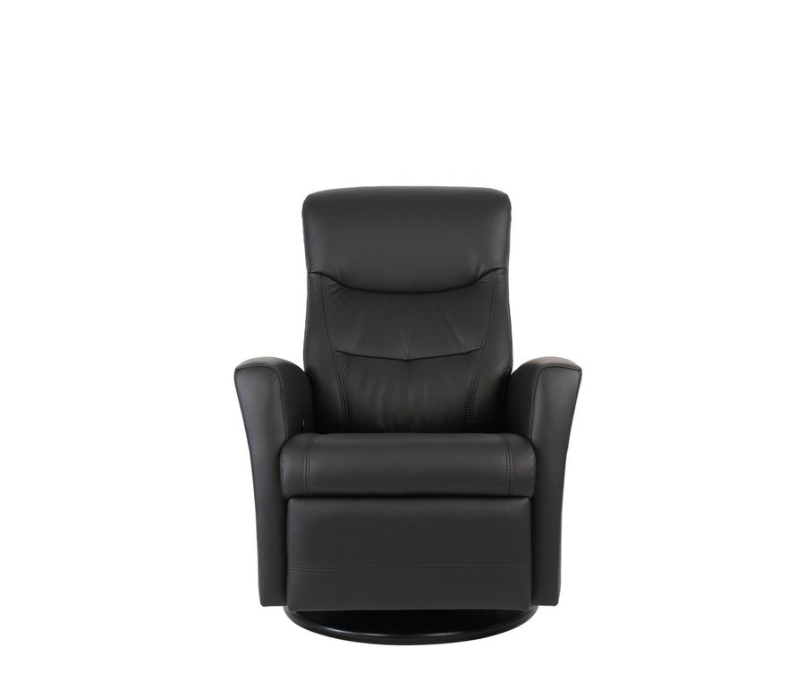 King reclinerfåtölj svart skinn