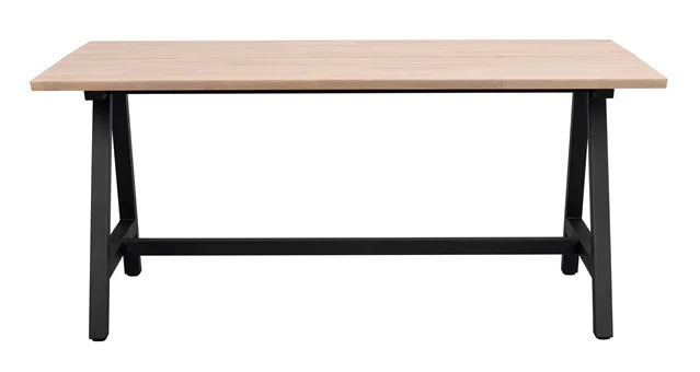 Carradale matbord 170 vitpigm. ek/A-ben svart met