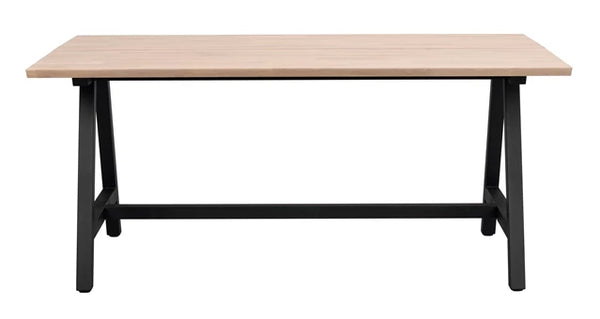 Carradale matbord 170 vitpigm. ek/A-ben svart met