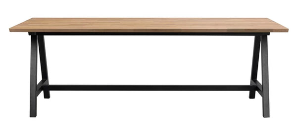 Carradale matbord 220 ek/A-ben svart metall