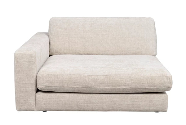 Duncan 1,5-sits schäslong V/fåtölj ljusgrått Robin #01