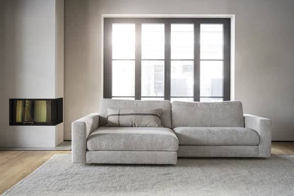 Duncan soffa 3-sits med schäslong V ljusgrått tyg