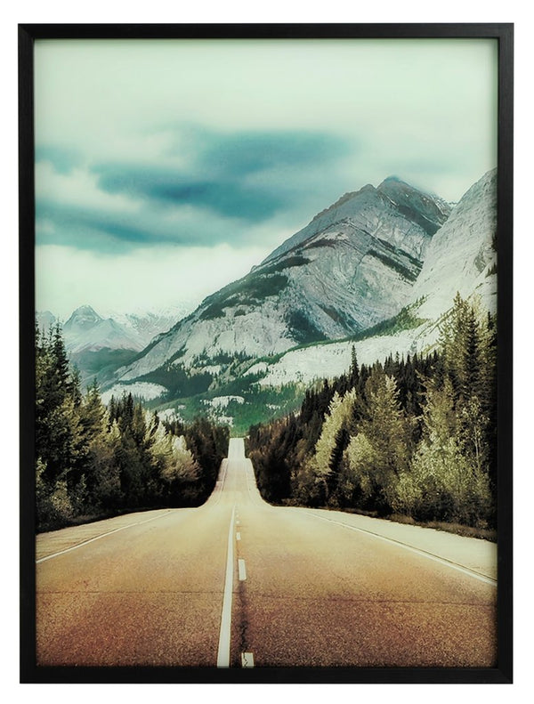 Tavla Horizon rett vei mot fjell 60x80 cm