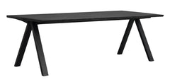 Carradale matbord 220 svart ask/V-ben svart met