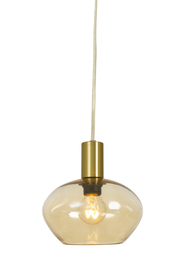 Bell fönsterlampa matt mässing/amber