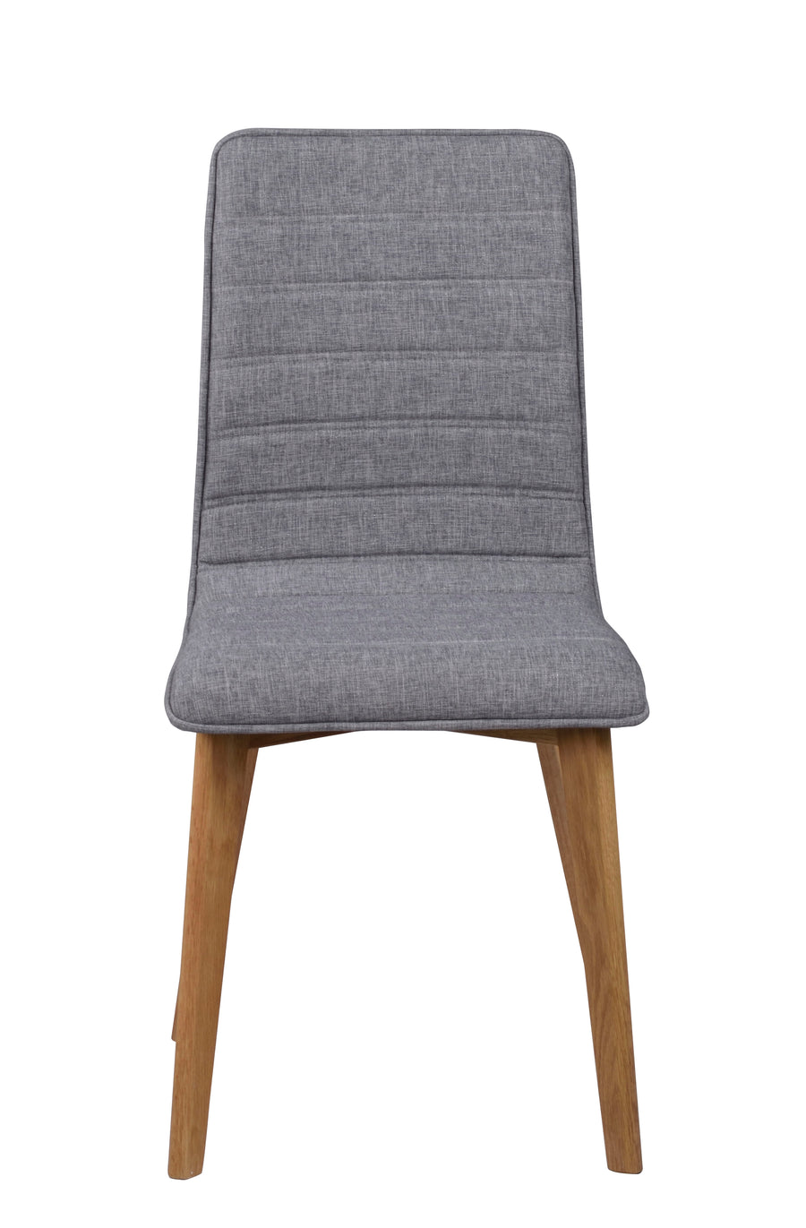 Gracy stol tyg ljusgrå/ek 2-pack