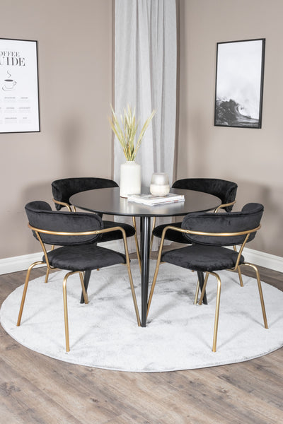 Matbordet Plaza och stolarna Arrow