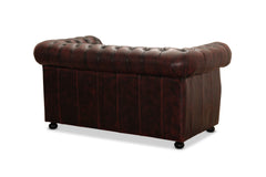 Liverpool soffa 2-sits läder oxblod