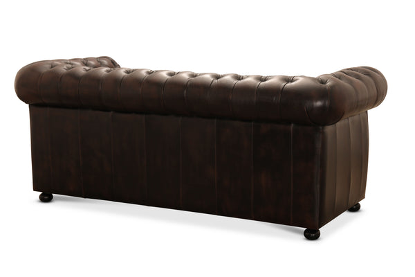 Liverpool soffa 3-sits läder brun