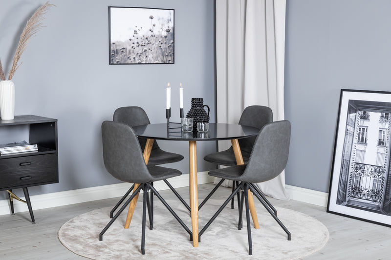 Matbordet Plaza och stolarna Polar