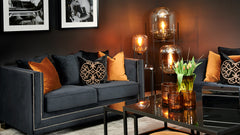 Cloude 2-sits soffa svart sammet