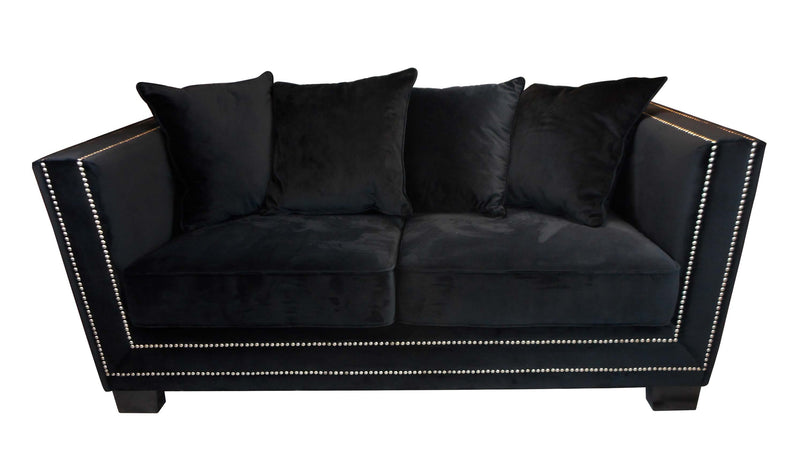 Cloude 2-sits soffa svart sammet