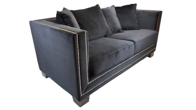 Cloude 2-sits soffa svart sammet