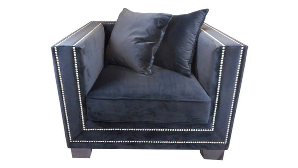 Cloude fåtölj svart sammet