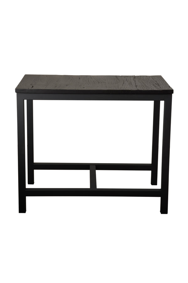 Vintage Lakrits tilläggsbord svart 90x58 cm