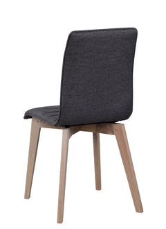 Gracy stol tyg mörkgrå/vitpigmenterad ek 2-pack