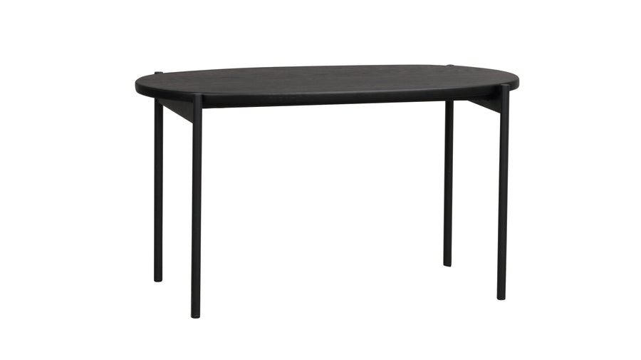 Skye soffbord ovalt 80x40 svart ek/svart