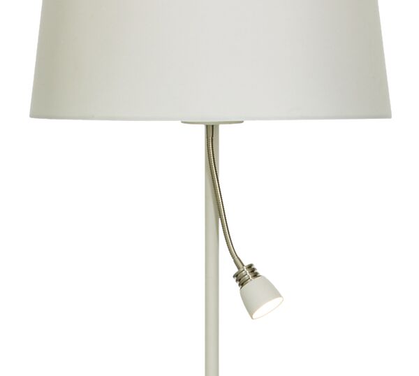 Eketorp golvlampa vit/stål