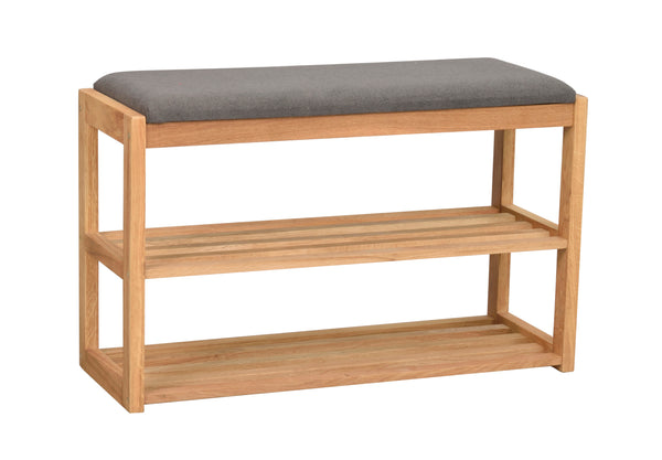 Confetti skoställ/sittbänk 80 oljad ek/mörkgrå