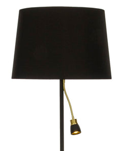 Eketorp golvlampa.svart/matt mässing