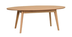 Yumi soffbord ovalt 130x65 lackad ek