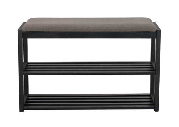 Confetti skoställ/sittbänk 80 svart ek/mörkgrå