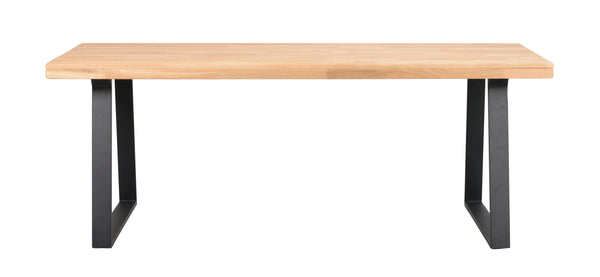 Brooklyn matbord 170x95 ek/U-ben svart met