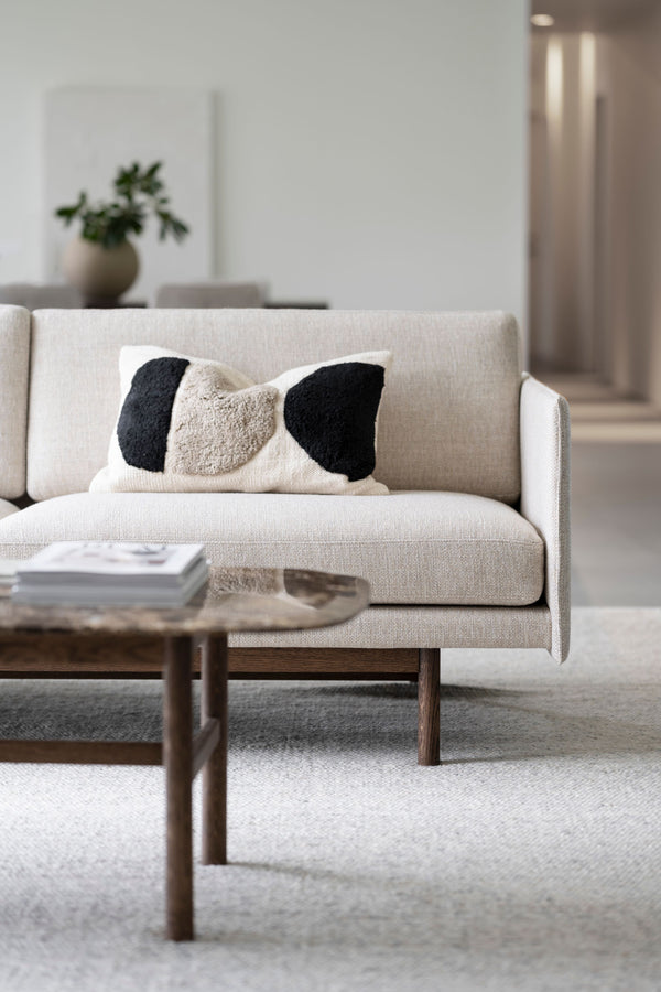 Hammond soffbord 62x62 brun ek/brun marmor