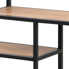 Seaford vägghylla ek faner/svart