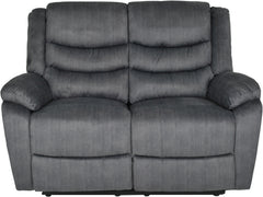 Winfield 2-sits reclinersoffa med el tyg grå