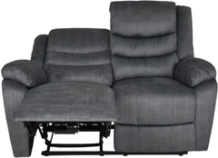 Winfield 2-sits reclinersoffa med el tyg grå