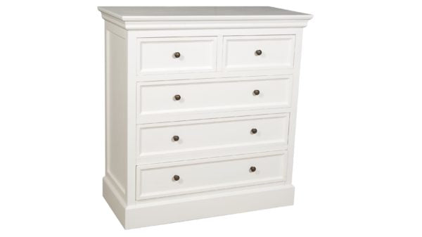 Bristol byrå 3+2 lådor antikvit