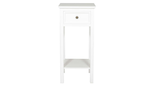 Bristol sängbord med 1 låda antikvit