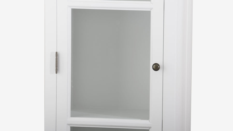 Bristol vitrinskåp 1-dörr antikvit