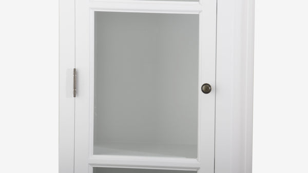 Bristol vitrinskåp 1-dörr antikvit