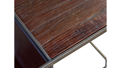 Epock soffbord rustik alm/stål  140x40 cm