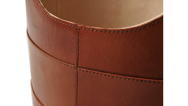 Milan vedkorg cognac skinn