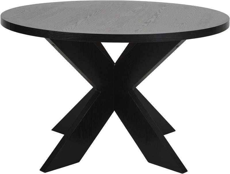 Seven matbord svart askfaner Ø120 cm