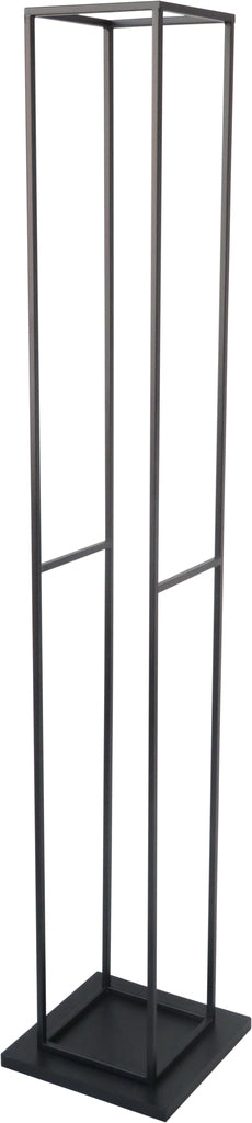 Wood högt vedstativ svart metall