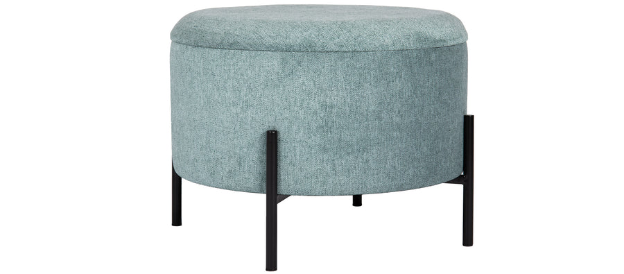 Syssna puff med förvaring blågrön