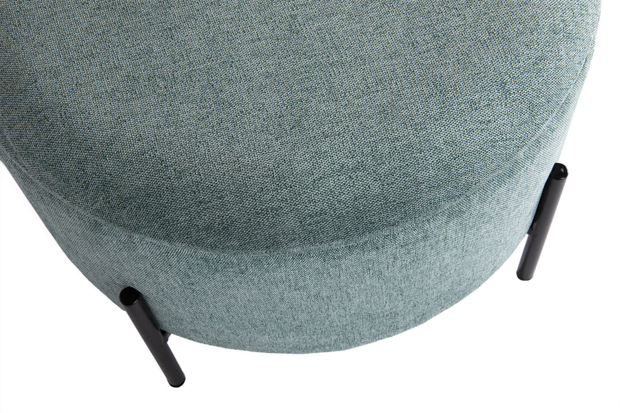 Syssna puff med förvaring blågrön