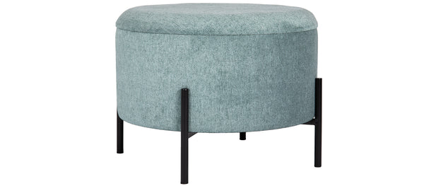 Syssna puff med förvaring blågrön