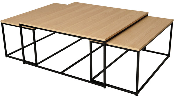 Andora satsbord 2+1 vitpigmenterad/svart