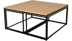 Andora satsbord 2+1 vitpigmenterad/svart