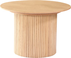 Scarlett soffbord vitpigm. askfaner Ø60 cm