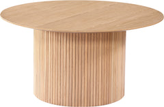 Scarlett soffbord vitpigm. askfaner Ø90 cm