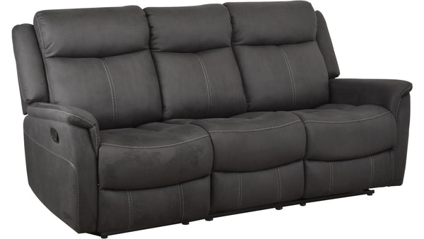 Falcon 3-sits reclinersoffa grå microfiber