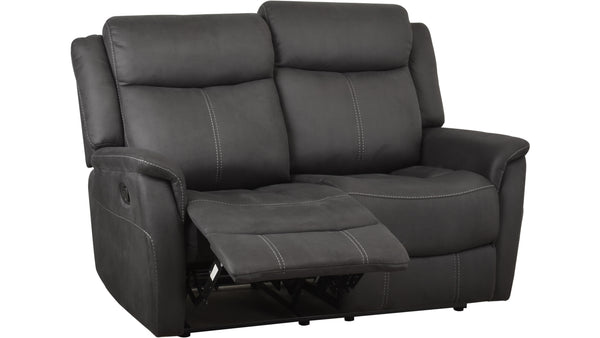 Falcon 2-sits reclinersoffa grå microfiber