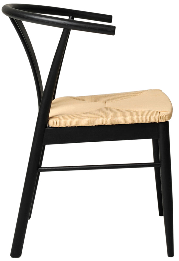 Chiba matstol svart/natur 2-pack