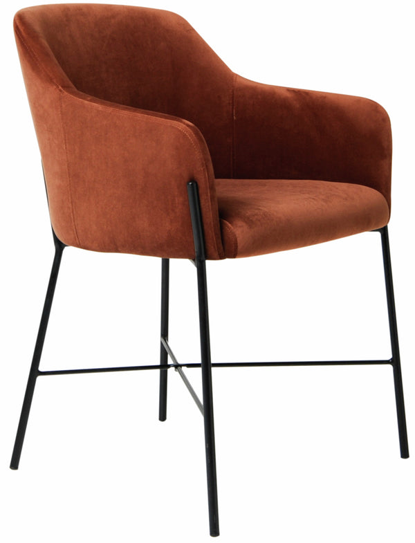 Leah matstol rost velour 2-pack